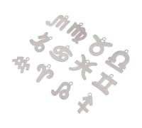 HOMSFOU 12 pièces Lot de Pendentifs Acier Inoxydable Constellation et Résistant Charms pour Collier DIY Design Unique Signes Du Accessoires Bijoux Femmes