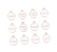 HOMSFOU 12 Pièces Pendentif charmes de pendentif de fabrication de bijoux Pendentifs de bijoux DIY charmes de décor de bracelet alliage blanche