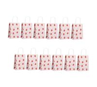 HOMSFOU 12 Pièces Sacs Papier pour Fête Bonbons avec Poignées Sac à Portable Papier Carton Petite pour Événements Spéciaux