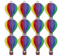 HOMSFOU 12 Pièces Tropical Hot Air Balloon Charms de Pendentifs Métal pour Sac et Porte-clés Design Unique et Artistique Cadeau Souvenir de Voyage pour Femmes
