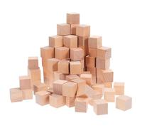 HOMSFOU 120 Pièces Cubes Naturel pour Bricolage Créatif Garçon Fille Blocs Carrés Portables pour Activités Intérieures et Extérieures