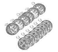 HOMSFOU 12Pièces Pendentifs Saint Benoît Métalliques Accessoires de Décoration pour Colliers Porte Clés Chapelets Style Aléatoire pour DIY Significatifs