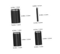 HOMSFOU 15 Pièces coupe-trou en cuir pu accessoires de perforatrice matrice de poinçon ronde moule à poinçonner en cuir pu peu de poinçon d'unité centrale creux Black