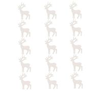 HOMSFOU 15 Pièces DIY Graffiti Wood Elk Chips For Creative Craft Toys Hand Painted Wooden Pieces For Home Décor And Holiday Art Projects
