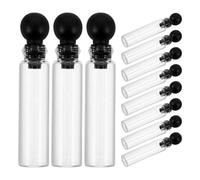 HOMSFOU 150 Mini Flacons en Verre Transparent de 1 Ml pour Huiles Essentielles et Parfum, avec Bouchon à Bille Hermétique, Kit D'échantillons Portable pour Voyage, Bureau et Usage
