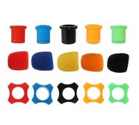 HOMSFOU 15pièces Lot de Protections Microphone Antidérapantes avec Bonnettes Mousse Coupe-vent et Anneaux Anti-roulis pour Micro sans Fil Accessoires Durables pour Scène Couleur Aléatoire