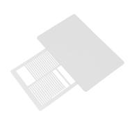 HOMSFOU 16 Pièces Pochoirs Réutilisables pour Carnets Personnels en Pet Blanc Motifs Complexes, Modèles Polyvalents pour Journaux Intimes et Projets Scolaires D’étudiants