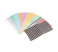 HOMSFOU 18 Feuilles Dautocollants Ronds Colorés Étiquettes Autocollantes Pratiques Outil de Marquage pour Maison Bureau Rangement et Organisation Couleur Aléatoire