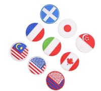 HOMSFOU 18 Pcs Patch Rond en Tissu Drapeau Décoratif pour Vêtements Garçon et Filles et Amis, Patch à Coudre pour Réparation de Trous sur Jeans et Robes