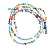 HOMSFOU 180 pièces Perles Rondes Agate Naturelle Kit DIY Bijoux Accessoires Artisanat pour Bracelets Colliers