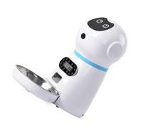 HOMSFOU 1ensemble Distributeur Alimentaire Chat Mangeoire Automatique avec Horloge Programmable et Enregistrement Vocal pour Animaux de Compagnie