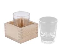 HOMSFOU 1ensemble Tasse à Saké Verre avec Boîte Bois De Tasses à Saké Idéales pour Boissons Chaudes Et Froides Parfaites pour Recevoir Et Famille