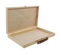 HOMSFOU 1pièce Boîte de Peinture Bois Portable Légère Mallette de Rangement pour Crayons de Couleur et Outils Artistiques Boîte Multifonction Compacte pour Étudiants et Artistes