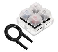 HOMSFOU 1pièce Testeur De Clavier Mécanique Multifonctionnel Accessoire De Clavier avec Base Et Keycaps Transparents Outil De Test Portable pour Évaluer La Sensation De Pression des