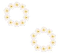 HOMSFOU 2 Ensembles Accessoires Pour Cheveux Petit Mariage Fleurs Décor Clips Breloques En Résine Fabrication De Charmes Artisanaux Pâte Polymère Blanche 10 Pièces * 2