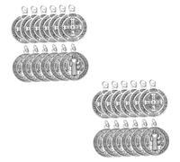 HOMSFOU 2 Ensembles Bijoux En Métal Pendentif Charme Ornement Porte-clés Délicat Pendaison Médaillon Métal De Noël Ornement Chrétien Scène Alliage 12 Pièces * 2