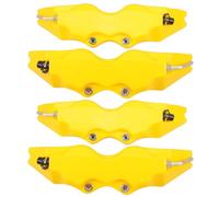 HOMSFOU 2 Ensembles Cache étriers de Frein 3D Jaune en ABS | Protection complète contre la poussière et les chocs, installation simple, compatibilité large, pour usage automobile et