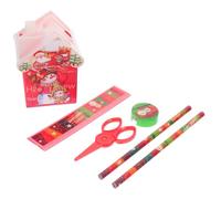 HOMSFOU 2 Ensembles Crayons de Noël, Crayons de Dessin Animé, Lot de Sets, en Plastique et Bois, Rouges, pour Écrire et Colorier, pour Étudiants et Garçon et Filles, Présent de Noël