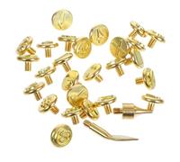 HOMSFOU 2 Ensembles Kit de Poinçons Lettres Laiton pour Pyrogravure Embouts pour Gravure DIY Outils Alphabet pour Personnalisation et Artisanat