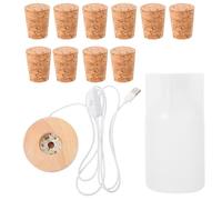 HOMSFOU 2 Ensembles Moule à Lumière Nocturne Silicone Ensemble Douilles LED et Socle Résine Époxy pour Projets Diy Moules Créatifs et Polyvalents