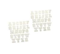 HOMSFOU 2 Ensembles Patches De Vêtements Appliques Brodées Alphabet Anglais Pour Réparation Et Décoration De Vêtements Chapeaux Sacs Et Chaussures 26 Pièces * 2