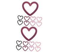HOMSFOU 2 Ensembles Pendentif D'amour En Forme De Bricolage Cœur Charme De Coeur D'or Charmes Pendants De Coeur Breloques Coeur Strass Pendentif Charmes Matériau Afflux Résine 8 Pièces * 2
