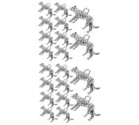 HOMSFOU 2 Ensembles Pendentif Léopard 3d Bijoux Pendentifs À Breloques Léopard Charmes De Guépard Léopard Charmes De Collier Léopard Bonjour Alliage Silver 10 Pièces * 2