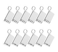 HOMSFOU 2 Ensembles Porte Clés Vides Pour Sublimation Key Rings Pour Transfert De Chaleur Personnalisez Vos Souvenirs De Graduation 12 Pièces * 2