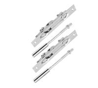 HOMSFOU 2 ensembles Serrures de Porte Acier Inoxydable Verrous de Sécurité Dissimulés Targettes Métalliques Encastrées pour Portes Doubles Composites Installation Stable et Polyvalente