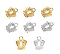 HOMSFOU 2 Ensembles Supports Pendentifs Forme Couronne Pour Création De Bijoux Diy Trays À Pendentifs Durable Et Personnalisable 8 Pièces * 2