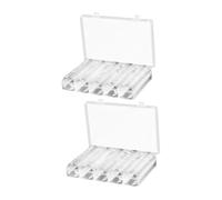 HOMSFOU 2 Ensembles Transparent Coin Capsule Holders With Plastic Storage Organizer Box For Secure Coin Collection Protection