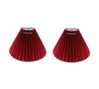 HOMSFOU 2 Pièces Abat-jour plissé led leds abat-jour pour pieds de lampe remplacement de la lampe plissée plafonniers semi-encastrés Décor de table abat-jour en tissu rouge