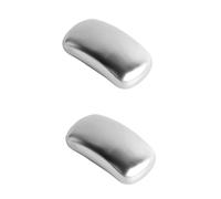 HOMSFOU 2 Pièces Absorbant dissolvant d'or pour Oignon destructeur d'odeur Barre désordonnée pour éliminateur d'odeur Acier Inoxydable Pierre