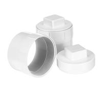 HOMSFOU 2 Pièces Adaptateurs de Nettoyage PVC pour Tuyaux Égout avec Couvercle Capuchons de Nettoyage pour Tuyaux de Drainage de Bouchon de Tuyau Égout Durable pour Systèmes de Drainage