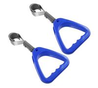 HOMSFOU 2 Pièces Anneau D'assistance Bleu en Plastique pour Bus et Train, Poignée Ergonomique Polyvalente pour Passagers Âgés et Personnes Handicapées en Station Debout