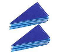 HOMSFOU 2 Pièces Banderole Fanions Triangle Bleu Guirlande Suspendue Non Tissé pour Décoration Anniversaire Mariage Fête