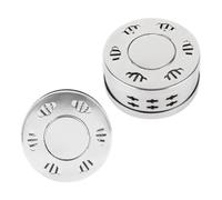 HOMSFOU 2 Pièces Boîte de Massage Moxa, Brûleur à Cône Moxa en Acier Inoxydable Argenté, Couvercle Rotatif, Contrôle de Température, Réutilisable, pour Moxibustion, Soulagement,