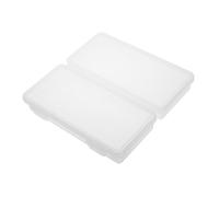 HOMSFOU 2 pièces Boîte de Rangement Transparente Polyvalente pour Monnaie et Souvenirs Résistante à Usure Eau pour Bureau et Caisse Lot