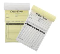 HOMSFOU 2 Pièces Business Order Form Pad Carbon Copy Receipt Book Small With Backing For Efficient Invoice And Order Management