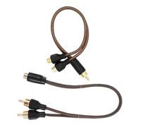 HOMSFOU 2 Pièces Câble Audio Voiture Extension pour Haut-parleur Câble Diviseur Stéréo Mâle à Femelle Cuivre Pur Transmission Stable Sans Bruit pour Amplificateur Auto