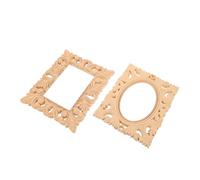 HOMSFOU 2 Pièces Cadres Photo Bois Vintage Brut Cadres à Peindre Style Européen Rustique Supports Photo DIY pour Décoration et Artisanat Maison