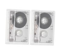 HOMSFOU 2 pièces Cassette Audio Vierge Mini Compatible Interview et Enregistreur pour Musique Discours et Apprentissage des Langues