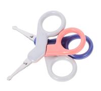 HOMSFOU 2 Pièces Ciseaux à Ongles pour Bébé, Coupe-ongles en Acier Inoxydable, Tête Ronde, Abs, pour Ongles des Mains Pieds, Nourrissons et -nés, Prise en Main Confortable, Portable