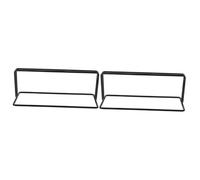 HOMSFOU 2 Pièces Clip de Fixation Aluminium pour Écran Vertical Support Stable pour Séparation de Bureau pour Bureaux et Salles de Conférence Design Élégant Noir Mat