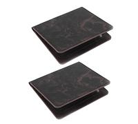 HOMSFOU 2 Pièces Couvre Cuir PU Étuis de Protection pour Cartes et Documents de Voyage Accessoires Pratiques et Portables