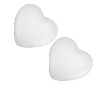 HOMSFOU 2 Pièces Cœur en Mousse Décorative Modèle de Cœur Soi-même Blanc, Léger, Facile à Utiliser, à Dessiner, pour Garçon et Filles, Fiançailles et Anniversaire