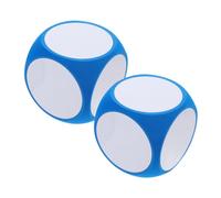 HOMSFOU 2 pièces Dés Mousse Blancs Effaçables Lot de Grands Dés pour Jeux Éducatifs Apprentissage des Mathématiques et Activités