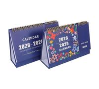 HOMSFOU 2 Pièces Desk Calendar With Smooth Premium Paper English Layout Monthly And Daily Planner For Long Term Scheduling And Professional Desktop Organization
