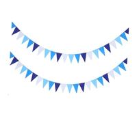 HOMSFOU 2 Pièces Drapeau de décoration de fête drapeaux de triangle d'anniversaire décor de bannière triangle banderole suspendue fanion de décoration de parti tissu non tissé