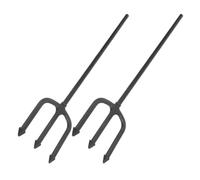 HOMSFOU 2 Pièces Fourche à Trois Dents Noire en Abs pour Déguisement Diable Halloween, Résistante et Confortable, Accessoire pour Festival et Fête d'halloween